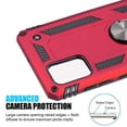 thumbnail image 2 of Kaleidio Case For Samsung Galaxy A51 4G [Hybrid Armor] Rubberized Shockproof [Ring Stand] 2-Piece Protector Cover [Red/Black], 2 of 7