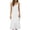 A White, variant on Women's 2026 Summer Flowy Maxi Dress Casual Sleeveless Spaghetti Strap Ruffle Beach Long Dresses Gray XXL