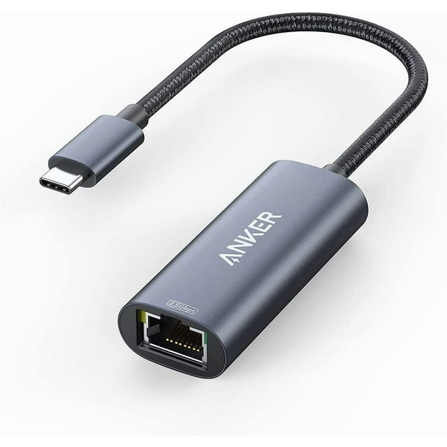 USB C to Ethernet Adapter,USB Type-C to 2.5 Gbps Ethernet LAN Network Adapter,Aluminum Portable,for MacBook Pro, MacBook Air 2018 and Later, iPad Pro 2018 and Later, XPS