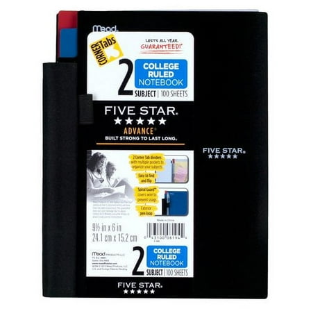 Five Star 2-Subject Notebook