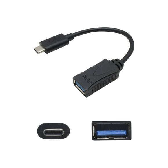 AddOn 7in USB 3.1 (C) to USB 3.0 (A) Adapter Cable - USB cable - USB Type A (F) to 24 pin USB-C (M) - USB 3.1 - 6.7 in - black
