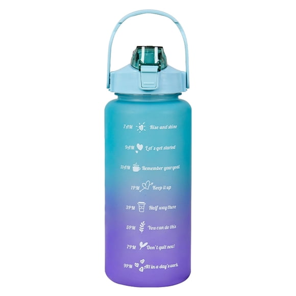 Botella Deportiva Universal de 2 L con Pajita Desmontable | Botella de Hidratación de Plástico Reutilizable Sin Bpa para Hombres, Mujeres, Ciclismo, Gimnasio, Fitness Al Aire Libre | Tapa Abatible An