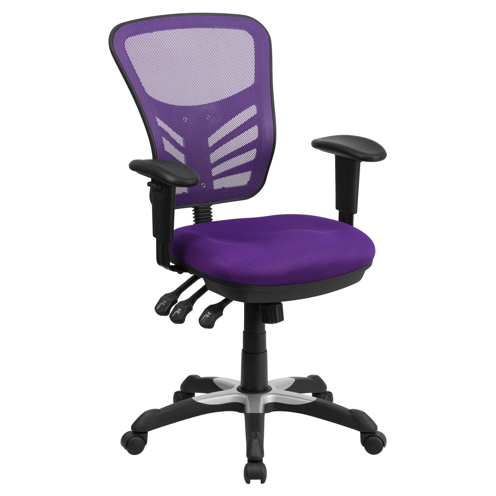 Flash Furniture Mid Back Mesh Office Chair With Triple Paddle Control Black