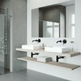 thumbnail image 4 of VIGO Matte Stone Magnolia Composite Rectangular Vessel Bathroom Sink in White with Faucet and Pop-Up Drain in Matte Black, 4 of 12