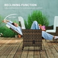 thumbnail image 4 of Outsunny Wicker Outdoor Recliner Chair with Adjustable Backrest, Cream, 4 of 10