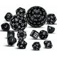 thumbnail image 1 of 15pieces Complete Polyhedral Dnd Dice Set D3-d100 Spherical Rpg Dice Set,100 Sides Dice Set For Rol-haoyiBlack White, 1 of 5