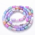thumbnail image 2 of 10 Strand Opaque Baking Painted Glass Beads Strands Cuboid Mixed Color 6.5x3.5x3.5mm Hole: 1mm about 60pcs/strand 15.63 inch~15.75 inch, 2 of 3