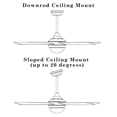thumbnail image 3 of Ovlaim 48inch Modern Brown Indoor Ceiling Fan with Light and Remote, 4 Blades, Brushed Nickel Steel, 3 of 7