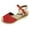 Red, variant on ELABCH Sandals for Women Summer Casual Hollow Out Sandals with Wedge Toe Black Size 5.5