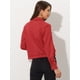 thumbnail image 4 of Chaqueta De Motociclista Con Bolsillos Planos Y Cuello Puntiagudo Casual Para Mujer Rojo XS, 4 of 5