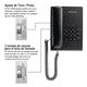 thumbnail image 4 of Combo 2 Piezas Teléfono Fijo Alámbrico Panasonic KX-TS500MEB Color Negro con Montaje en Pared y Control de Volumen para Casa u Oficina, 4 of 4