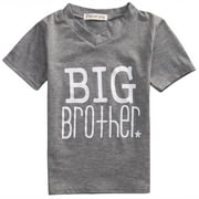 Hauts assortis pour la famille T-shirt Big Brother / Little Brother Romper Vêtements Tenues 0-7 ans