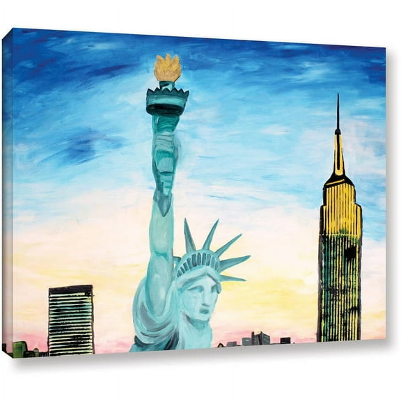 Martina Bleichner "Statue of Liberty with View of New York" Gallery Wrapped Canvas