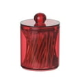 thumbnail image 2 of Clear Plastic Bathroom Organizer Dispenser Jar 10oz 1-Piece - Cotton Ball Swab Storage Container(Hot Pink), 2 of 4