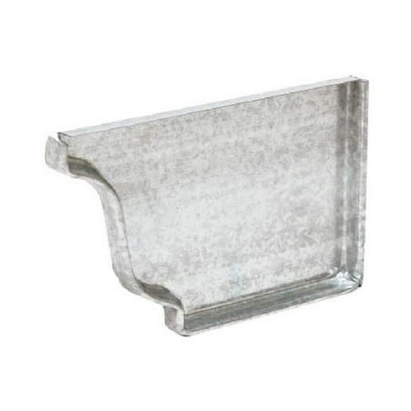 Amerimax Home Products 29206 Right End Gutter Cap, Mill Finish Galvanized Steel,