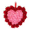 thumbnail image 2 of Guirnalda de rosas artificiales con forma de corazón para decoración del hogar, guirnalda de flores vívidas para colgar en la puerta. Estilo B, 2 of 9
