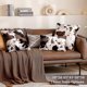 thumbnail image 4 of 2 Pack Luxury Faux Fur Throw Pillow Covers Cowhide Decor Soft Fluffy Plush Pillow Covers Speckled Fur Square Cushion Covers for, 4 of 4