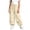 Beige, variant on Loopsun Kids Girls Pants 2 to 16 Years Summer High Waist Drawstring Wide Leg Jogger Trousers