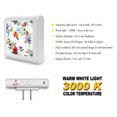 thumbnail image 2 of Plug in Dimmable LED Night Light with Dusk to Dawn Auto Sensor, Adjustable Brightness, Warm Light, Auto On/Off Nightlight for Bathroom, Hallway, Nursery, Bedrooms - Colorful Roses and Birds, 2 of 7