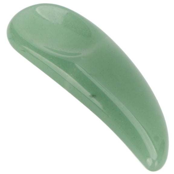 Curved Cosmetic Spatula Scoop Mini Gua Sha Jadestone Makeup Eye Cream Green