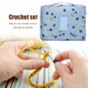 thumbnail image 3 of Almacenamiento Kits Ganchillo para Principiantes Con 5 Grupos Lana para Guantes Bricolaje (cereza Azul), 3 of 9