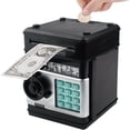 thumbnail image 3 of MesaSe Digital Piggy Bank ATM Machine for Kids  Electronic Money Saving Bank with Password Lock  Automatic Paper Currency and Coin Storage Box  Black Plastic Toy Bank, 3 of 6