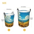 thumbnail image 3 of Picia Field Bicycle Young Sunflower Large Laundry Basket, Waterproof, Freestanding Laundry Hamper, Collapsible Tall Clothes Hamper with Extended Handles-Small, 3 of 8