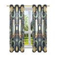 thumbnail image 7 of Yayeee Window Curtains Light Filtering 63"x42" Grommet Panel Pair Home Living Room Decor, Mystical Owls Pattern, 7 of 7