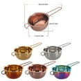 thumbnail image 2 of Double Boiler, Universal Melting Pot, Candle Making Pot, Stainless Steel Boiler Pot with Handle for Melting Chocolate, Candy, Candle, Soap and Wax, 4.3 Inch, 2 of 3