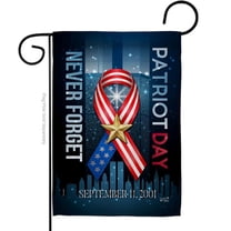 Angeleno Heritage G135290-BO 13 x 18.5 in. 911 Never Forget American Patriot Day Vertical Garden Flag with Double-Sided House Decoration Banner Yard Gift