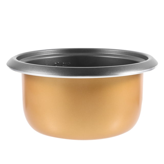 Miangastore 1Pcs 9.8X9.8X4.6in Golden Non Stick Rice Cooker Container for Students in Dormitory Use