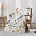thumbnail image 7 of Throw Blanket Fleece Throw Blanket 40x50in, Watercolor Cute Bird on White Soft Lightweight Bed Blankets Spring Branch Leaves Fuzzy Couch Blankets for All Season, 7 of 7