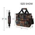 thumbnail image 3 of FORMRS Insulated Cooler Bag 24 Cans Capacity Soft Leakproof Lunch Box with Side Pockets, Black Geometric, 3 of 7