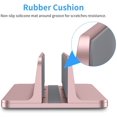 thumbnail image 3 of Support Vertical pour Ordinateur Portable, Support en Aluminium Réglable pour Bureau pour MacBook Pro/Air, iPad, Surface, HP, Lenovo, Tablette et Autres Ordinateurs Portables - Rose, 3 of 5