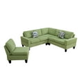 thumbnail image 2 of Hommoo Sofa Set,Massa Flannel 4-Piece Couch Living Room Sofa Set,Sectional Couches for Living Room,Apple-Green, 2 of 9