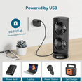 thumbnail image 6 of Dr. Prepare 12" Desk Fan Oscillating Fan, Small Tower Fan with Remote Control, 6 of 9