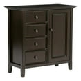 thumbnail image 1 of Pemberly Row Armoire de Rangement en Bois Massif de Style Mi-Siècle, Brun Hickory, 1 of 5