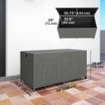 thumbnail image 3 of Outsunny 162 Gallon Rattan Deck Box with Wheels and Waterproof Liner, 3 of 10