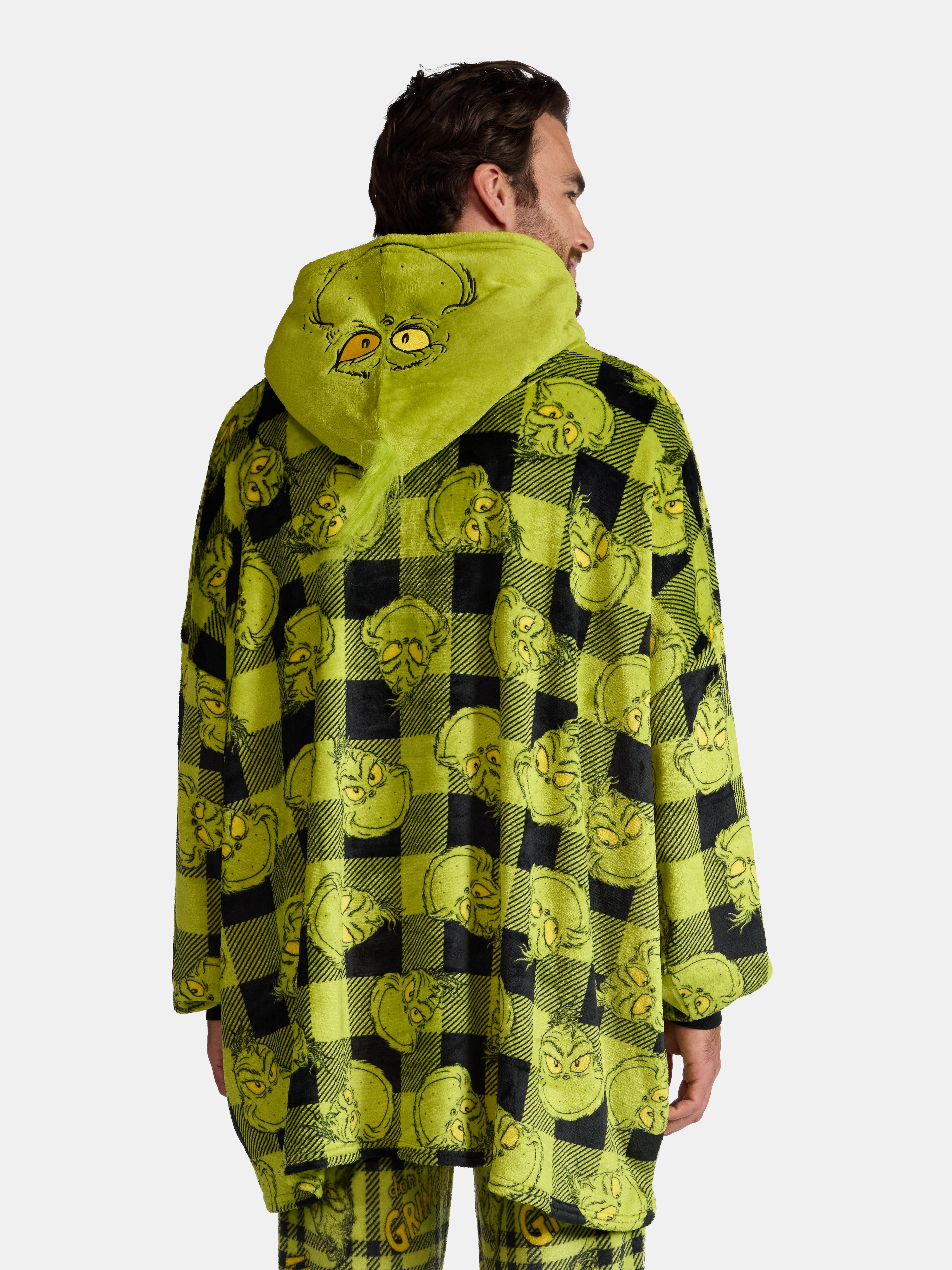 Dr. Seuss Men's Grinch Superminky Lounger, One Size Fits Most