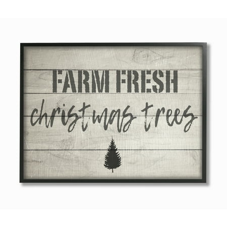 Stupell IndustriesFarm Fresh Christmas Trees Vintage SignFramed Wall Art by Daphne