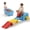 Blue & Red, variant on Up & Down Roller Coaster Ride on Toy Toddler Indoor Outdoor Playset Storage Design Multicolor