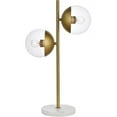 thumbnail image 1 of Living District LD6157BR Eclipse 2 Light Table Lamp with Clear Glass, Brass, 1 of 5