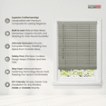 thumbnail image 6 of PowerSellerUSA Cordless Window Blinds, Privacy & Room Darkening 2" Slats Faux Wood Mini Blind, Anti-UV Window Treatment, Gray Plantation Blind, 30" Width x 64" Length, (Fits windows 23" - 74"), 6 of 9