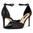 thumbnail image 2 of Nine West Eright 3 Black Pointed Toe Ankle Strap Stiletto Heeled Dress Pumps (Black, 10), 2 of 6