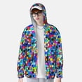 thumbnail image 2 of Fotbe Colorful Tie Dye Stained Glass 2 Chaqueta con Protección Solar UPF 50+ para Hombre y Mujer, Camisa con Capucha y Bolsillos-Large, 2 of 7