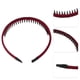 thumbnail image 3 of 4 Uds. Diademas con peine de dientes para mujer, bandas para la cabeza antideslizantes, diadema para el pelo para mujer, rojo vino, negro, rosa, azul marino, 3 of 7
