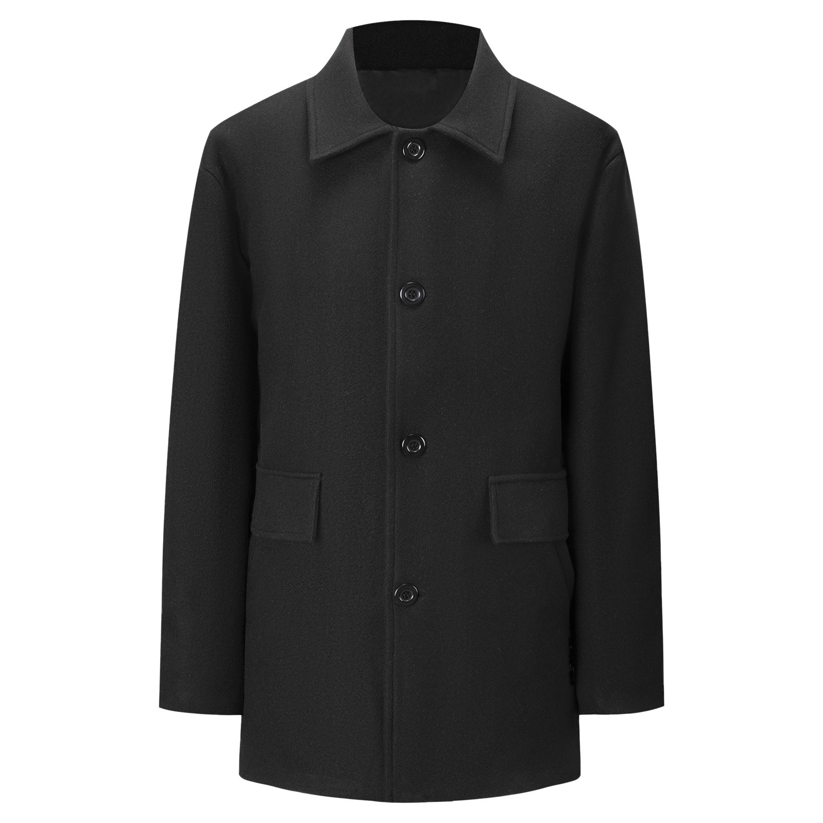 QHFBli Mens Long Trench Coat Men's Lightweight Warm Mid Length