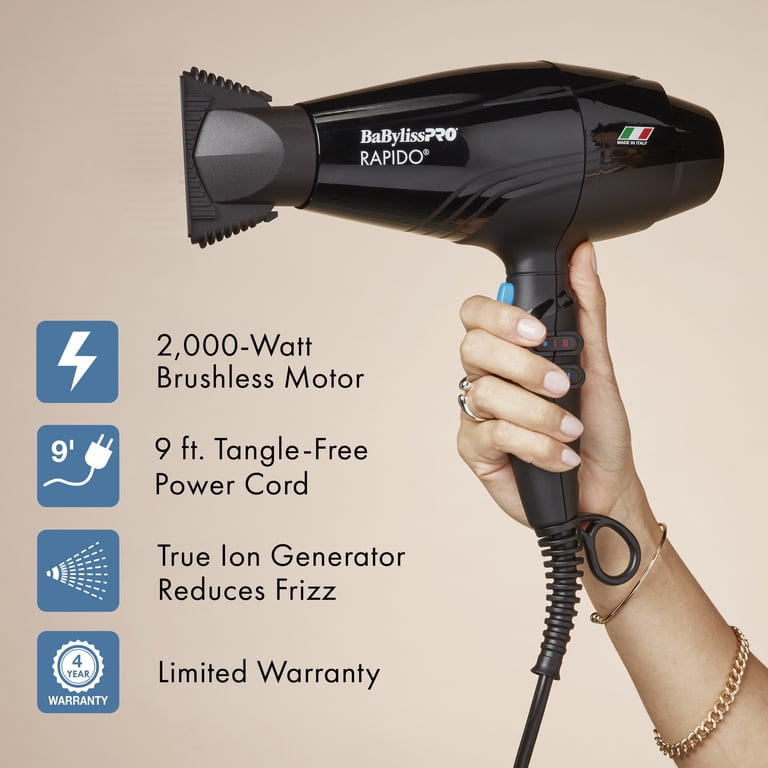 BaBylissPRO® Rapido® Dryer (BLACK) - Walmart.com
