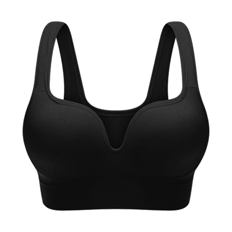 Womens Shockproof Plain Black Sports Bra S XXL Sizes, Quick Dry, Solid  Color, Ideal For Fitness, Yoga, Running, And Athletic Underwear From  Dajiliu, $12.88