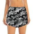 thumbnail image 4 of Lsque Horse Silhouette Printed Women's Running Shorts with Liner Pockets,Elastic Quick Dry Workout Athletic Gym Yoga Shorts,Womens High Waist Shorts-XX-Large, 4 of 9